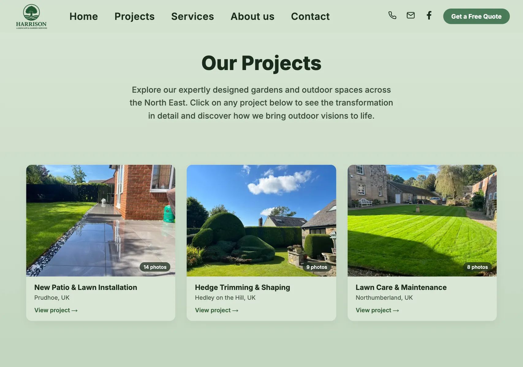 Harrison Landscape & Garden Services Showcase - Technical Implementation Detail 2