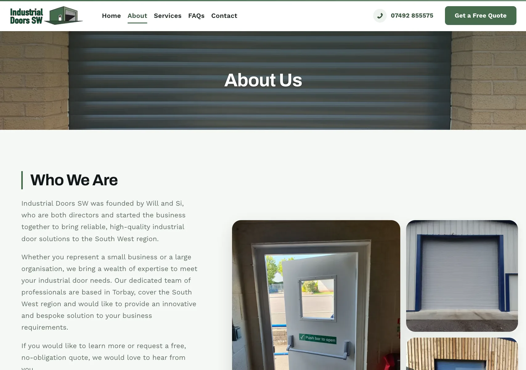 Industrial Doors SW Ltd Showcase - Technical Implementation Detail 3