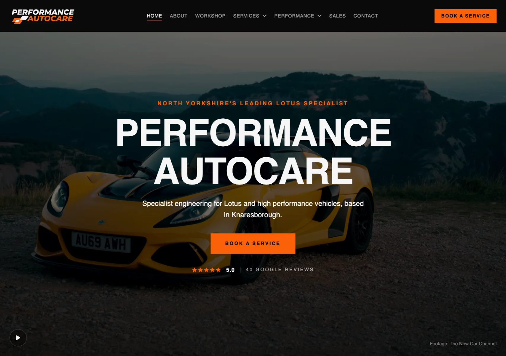 Performance Autocare homepage: specialist engineering for Lotus and high performance vehicles in Knaresborough