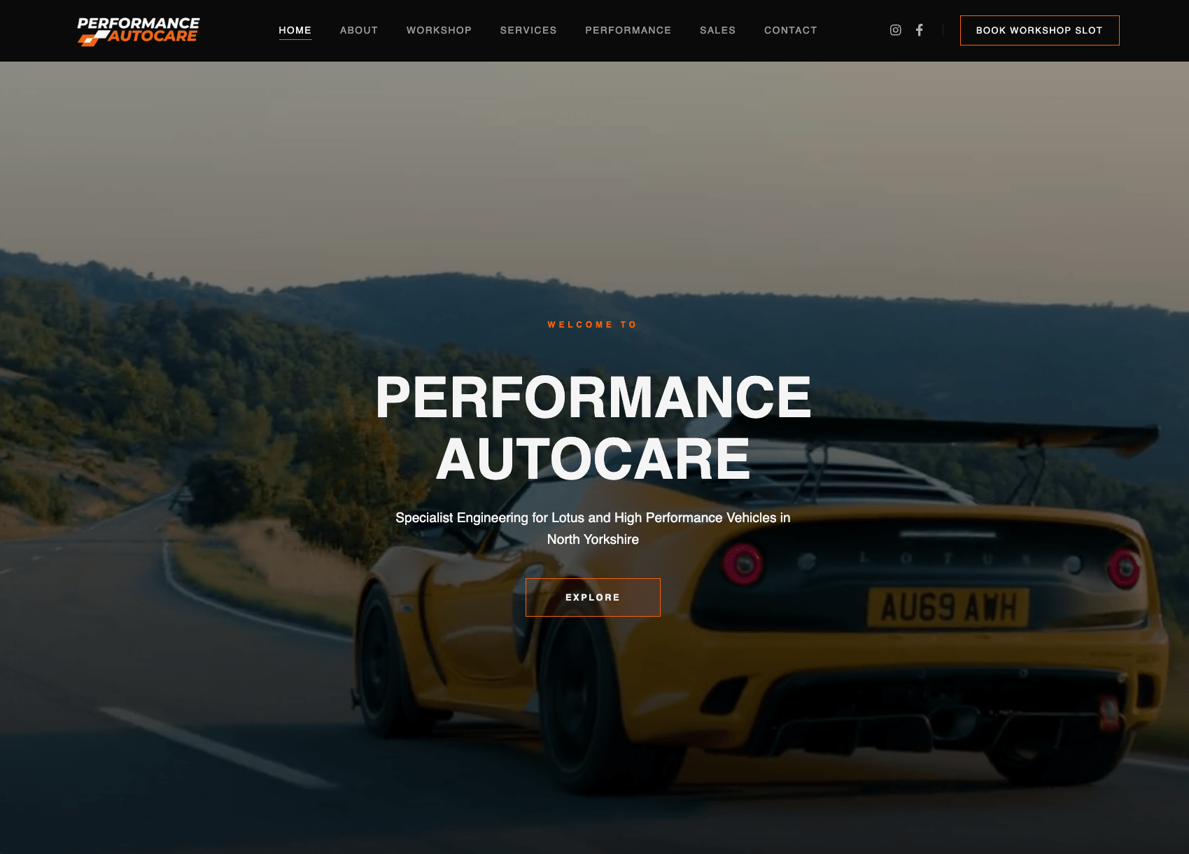Performance Autocare website