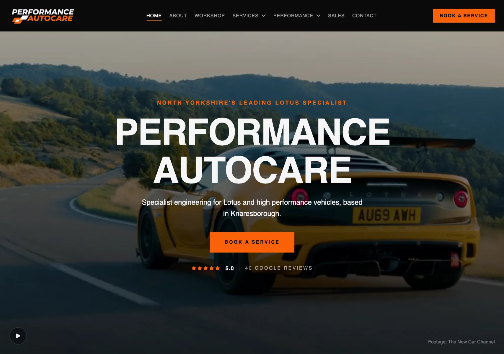 Performance Autocare homepage: specialist engineering for Lotus and high performance vehicles in Knaresborough