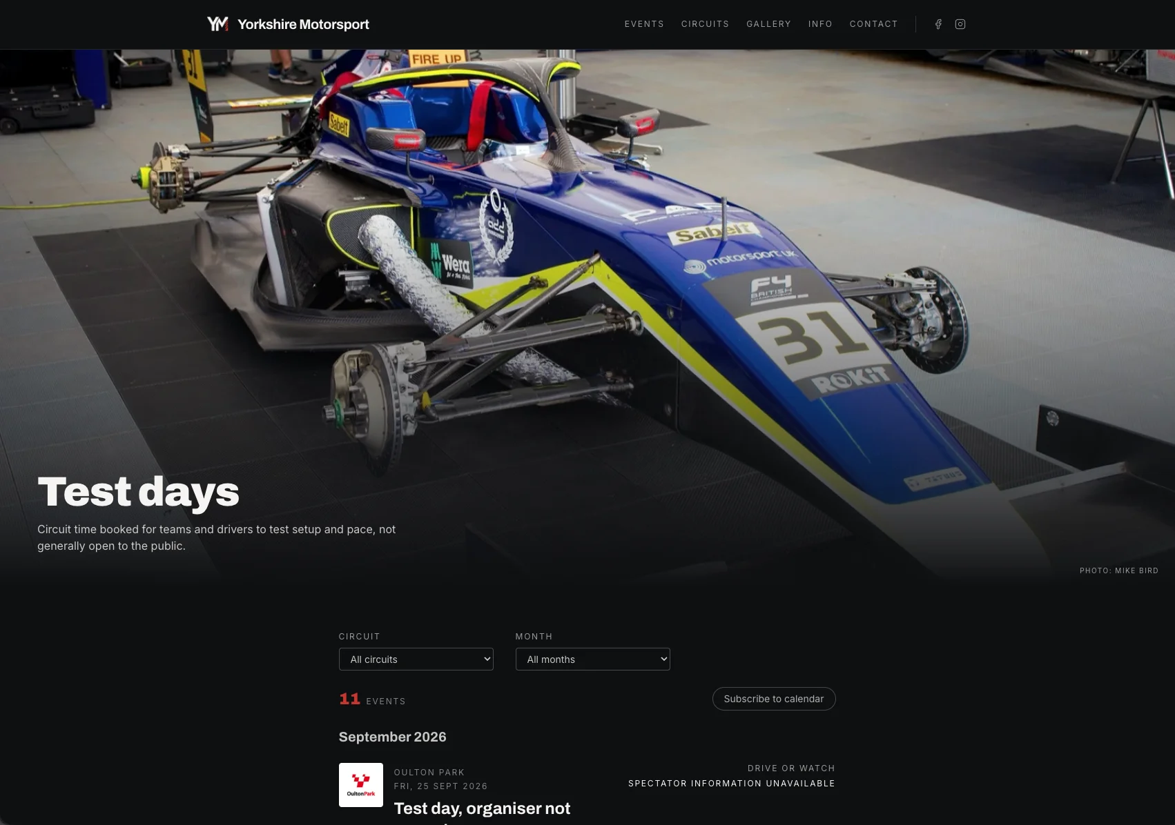 Yorkshire Motorsport Showcase - Technical Implementation Detail 6