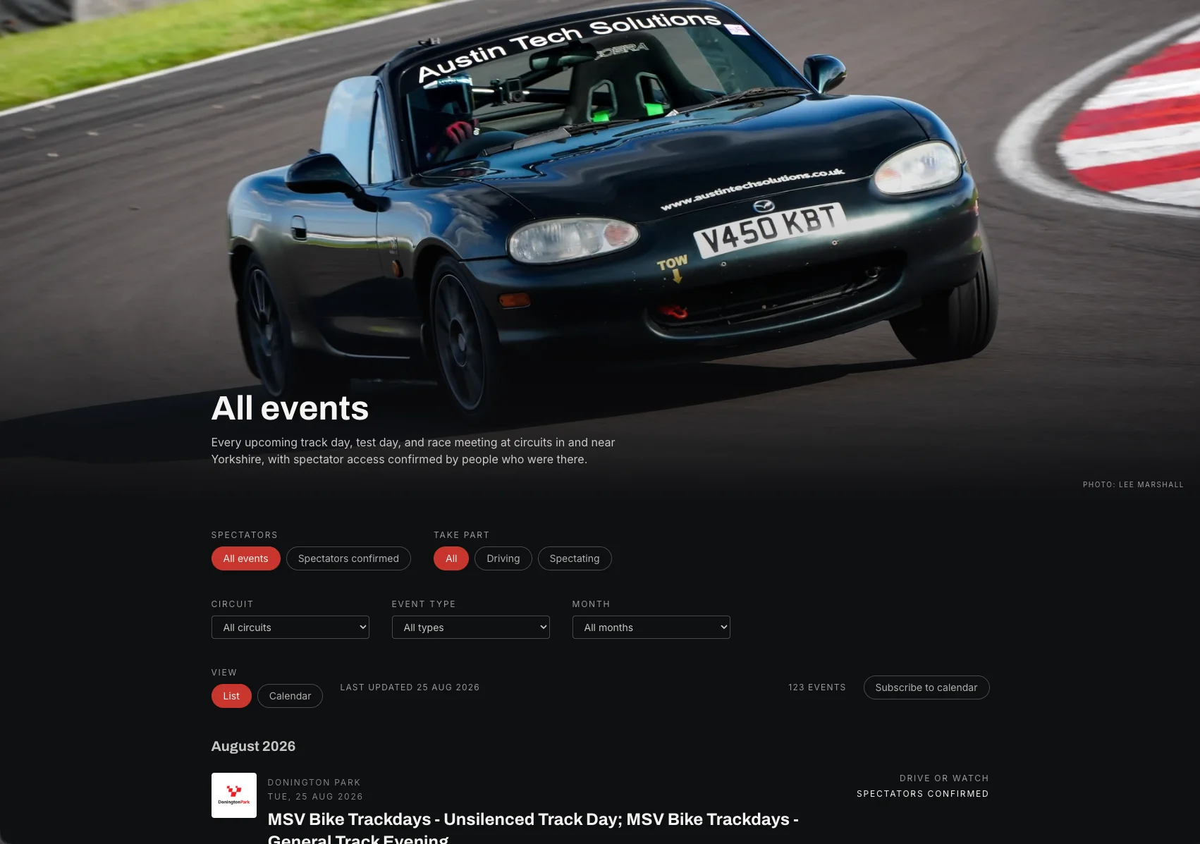 Yorkshire Motorsport Showcase - Technical Implementation Detail 2